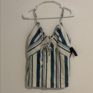 Universal Thread Blue and White Striped Camisole